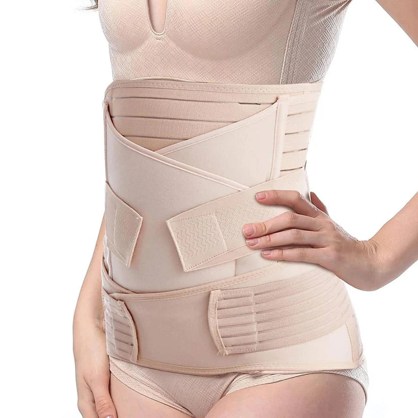 3 in 1 Postpartum Recovery Belt - Post Pregnancy Abdominal Belt for Back Pain and Waist/Pelvis Support