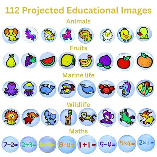 Mini Projector Torch - Flashlight with Slides (Educational Toy)