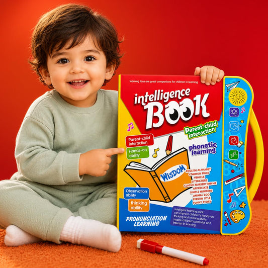 Intelligence Sound Book for Kids | Touch & Learn Educational Toy | Alphabets, Numbers, Shapes, Phonics, Rhymes